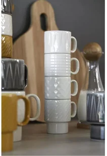 Sagaform Filiżanki do espresso białe, 4 sztuki - Kubki - miniaturka - grafika 5