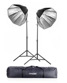Inne akcesoria studyjne - CineGEN Zestaw 2 lamp światła stałego SOFTBOX octa 70cm 85W 230cm + torba CGWP-O7882 - miniaturka - grafika 1