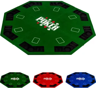 MAKSTOR.pl ZIELONY BLAT STÓŁ DO POKERA 122x122CM POKER KASYNO 2003013 (20030133) - Zestawy do pokera - miniaturka - grafika 7