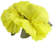 Gadżety dla niej i dla niego - Widmann Spinka do włosów "Kwiaty Hibiskus" żółty WI1846G - miniaturka - grafika 1