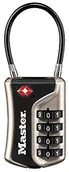 Kłódki - Master Lock 4697eurdnkl kłódka TSA zamek szyfrowy do walizki, srebrny - miniaturka - grafika 1