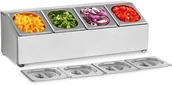 Meble gastronomiczne - Royal Catering Ekspozytor na pojemniki GN 1/6 - 4 pojemniki GN RCPN 4 RCPN 4 - miniaturka - grafika 1