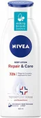 Balsamy i kremy do ciała - NIVEA Nivea Repair & Care Body Lotion (400 ml), balsam do bardzo suchej skóry i łagodzi uczucie napięcia, utrzymuje równowagę mikrobiom skóry i dzięki temu wyjątkowo delikatnie pielęgnuje mikrobiom skóry. - miniaturka - grafika 1