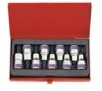 KING TONY Komplet 4110pr sześciokątny klucz nasadowy, 9-częściowy zestaw, 1/2 cala (12,7 MM) 4110PR - Akcesoria do elektronarzędzi - miniaturka - grafika 4