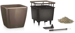 Lechuza Donica Quadro 28 LS ALL-IN-ONE, szara, wysoki połysk, 16145 - Donice - miniaturka - grafika 5