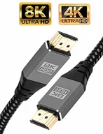 Kable - IBRA IBRA 2.1 kabel HDMI 8K ultra szybki kabel 48 Gbps | obsługuje 8K@60HZ, 4K@120HZ, 4320p, kompatybilny z Fire TV, wsparcie 3D, funkcja Ethernet, 8K UHD, 3D-Xbox PlayStation PS3 PS4 PC itd.- 1M 1M-Flex-2.1 HDMI - miniaturka - grafika 1