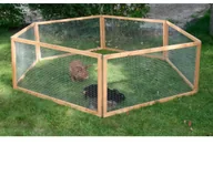 Klatki dla gryzoni - Kerbl Wybieg dla małych zwierząt Vario, drewniany, brązowy 84399 - miniaturka - grafika 1