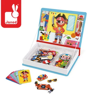 Janod Magnetyczna układanka Kostiumy Chłopiec Magnetibook, solution_bc3700217327194 - Układanki dla dzieci - miniaturka - grafika 5
