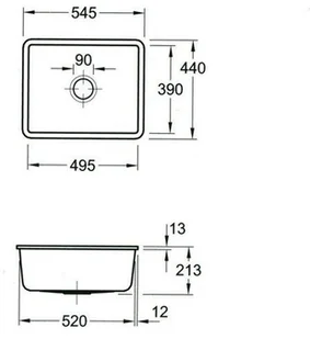 Villeroy & Boch Subway 60 Su 331001RW - Zlewozmywaki - miniaturka - grafika 3