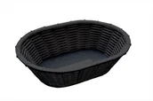 Wyposażenie lokali gastronomicznych - APS Koszyk owalny do chleba lub owoców 230x170x65 mm, czarny | Wicker Look 40216 - miniaturka - grafika 1