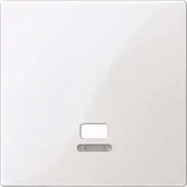 Wyłączniki światła i elektryczne - Merten Płytka centralna  z okienko kontrolne na włącznik pociągowy, system M, biel polarna połyskująca, meg3380  0319 MEG3380-0319 - miniaturka - grafika 1