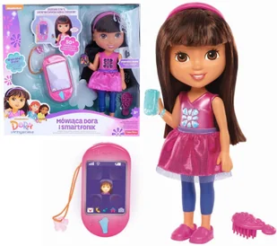 Fisher Price Dora mówiąca i smartfon DXB81 - Lalki dla dziewczynek - miniaturka - grafika 10