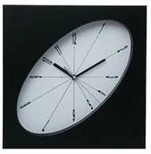 Zegary - Atrix Zegar ścienny elipsa czarny #2 ATE2319_4 - miniaturka - grafika 1