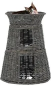 Legowiska dla kotów - GSTORE Zestaw 3 koszy dla kota z poduszkami szary 47x34x60 cm GS-170772 - miniaturka - grafika 1
