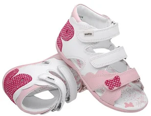 Bartek Sandałki na rzepy 11823-B34 Różowe Białe Sandały 27701 - Buty dla dziewczynek - miniaturka - grafika 4
