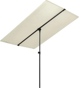 vidaXL Parasol ogrodowy na słupku aluminiowym, 180x130 cm, piaskowy vidaXL - Parasole ogrodowe - miniaturka - grafika 8