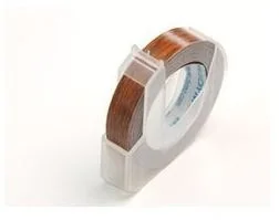 Dymo Omega, 9mm x 3m, biały druk / brązowy (drewniany) podkład, taśma zamiennik - Papier do drukarek Dymo Omega, 9mm x 3m, biały druk / brązowy (drewniany) podkład, taśma zamiennik - Papier do drukarek - miniaturka - grafika 1