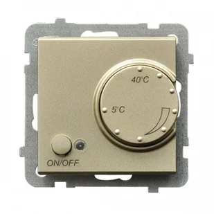 Ospel Regulator temperatury z czujnikiem napowietrznym Impresja ZŁOTY METALIK RTP-1YN/M/28 - Wyłączniki światła i elektryczne - miniaturka - grafika 9