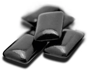 GUM Curaprox Black is White Chewing Wybielająca, czarna guma do żucia z węglem, 12 szt. Gum000011 - Wybielanie zębów - miniaturka - grafika 4