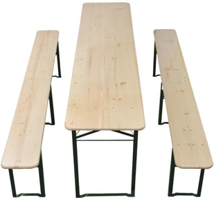 vidaXL vidaXL Składany stół piwny z ławkami drewniany - Meble ogrodowe - miniaturka - grafika 3