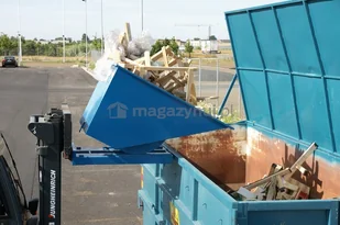 Kontener samowyładowczy, wywrotny, wym. 1235 x 840 x 750 mm (pojemność 320 l) - Wyposażenie gospodarstwa rolnego - miniaturka - grafika 5