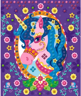 Janod Zestaw artystyczny Mozaika Konie i jednorożce 5+, (stary indeks: J07804) solution-bc-7945-0 - Zabawki kreatywne - miniaturka - grafika 10