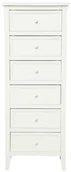 Komody - Regał z 6 szufladami BLANC CHARME biała komoda | B00TSM9DK - miniaturka - grafika 1