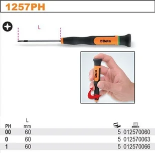 Beta WKRĘTAK PRECYZYJNY KRZYŻOWY PH1 1257PH/1 - Śrubokręty - miniaturka - grafika 2