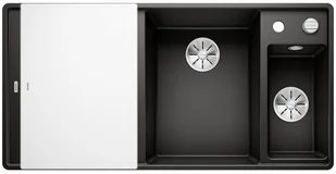Blanco Zlewozmywak AXIA III 6 S-F Czarny z deską szklaną i odsączarką stalową, prawa 525854 - Zlewozmywaki - miniaturka - grafika 2