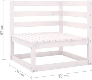 vidaXL 5-cz. zestaw wypoczynkowy do ogrodu, z poduszkami, lita sosna 3076775 - Meble ogrodowe - miniaturka - grafika 7