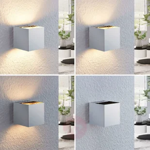 Lampenwelt com Chromowana lampa ścienna Nehle, kątowa, 1-pkt. - Lampy ścienne - miniaturka - grafika 3