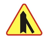 Wyposażenie miejsc publicznych - Znak ostrzegawczy A- 6D Wlot drogi jednokierunkowej z prawej strony - miniaturka - grafika 1
