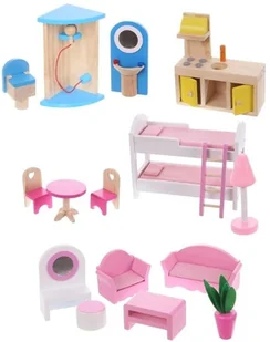 EcoToys Domek dla lalek rezydencja malinowa z windą - Domki dla lalek - miniaturka - grafika 6