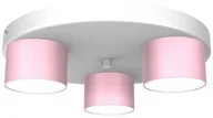 Lampy sufitowe - Milagro Lampa sufitowa plafon DIXIE PINK 3x GX53 szer. 30cm różowy 5902693775560 - miniaturka - grafika 1
