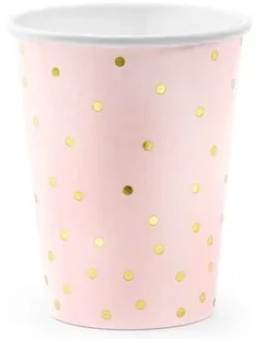 Party Deco Kubeczki Kropki jasnoróżowe - 260 ml - 6 szt. KPP50-081J - Gadżety na imprezę - miniaturka - grafika 3