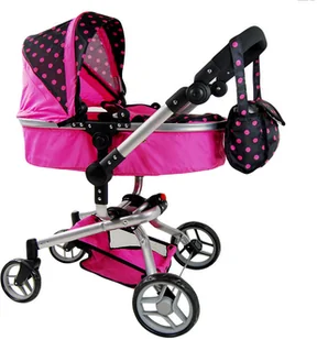 Super-Toys MEGA WÓZEK WIELOFUNCYJNY 16 FUNKCJI HIT/9695 9695-1218+HOTPINK - Wózki dla lalek - miniaturka - grafika 3