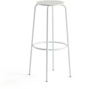 Taborety i hokery - AJ Produkty Stołek barowy TIMMY, rama biały, siedzisko biały, 830 mm - miniaturka - grafika 1