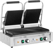 Piece, kotły  i płyty grzejne gastronomiczne - Royal Catering Grill kontaktowy 3600 W ryflowany RCPKG-3600-R - miniaturka - grafika 1