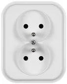 Gniazdka elektryczne - Timex Nefryt Gniazdo podwójne 2x2P+Z biały GNT-6N GNT-6N - miniaturka - grafika 1