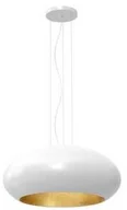 Lampy sufitowe - Luminex Compo 1678 lampa wisząca zwis owalna dia 700 1x60W E27 biały złoty - miniaturka - grafika 1