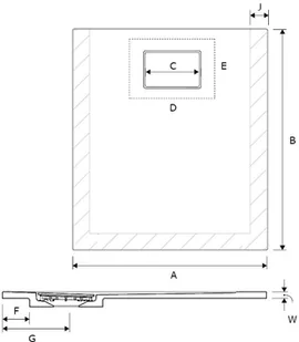 Actima LAVANO czarny 100x80 BREX.1103.100.080.BLN - Brodziki prysznicowe - miniaturka - grafika 8