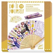 Piórniki - Djeco DJ07945 DIY Abanico con estuche apara colorear piórnik DJ07945 - miniaturka - grafika 1