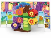 Klocki - B&B BIOBUDDI BiOBUDDi 0146 - Zestaw Swampies - Draco, biologiczne klocki do wtykania, kompatybilne z innymi markami, wyprodukowane z ekologicznego tworzywa sztucznego, 18 klocków, tło do gry i figurki z kartonu 0146 - miniaturka - grafika 1