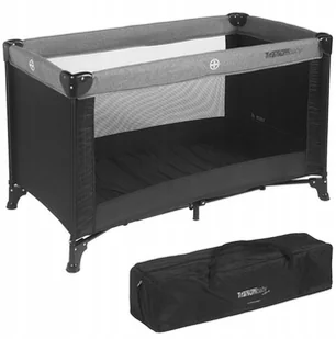 Łóżeczko Turystyczne Czarno Szare 120x60 cm - Łóżeczka i kojce - miniaturka - grafika 3