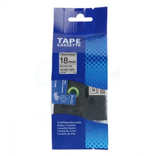 Brother strefadrukarek.pl Taśma TZe-S941 mocny klej 18mm x 8m srebrna czarny nadruk - zamiennik| OSZCZĘDZAJ DO 80% - ZADZWOŃ! 730811399 PROMOCJA! TZE-S941 - Etykiety do drukarek - miniaturka - grafika 2