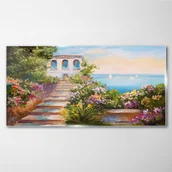 Obrazy i zdjęcia - PL Coloray Obraz Szklany kwiaty morze niebo 120x60cm - miniaturka - grafika 1