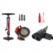 Pompki rowerowe - Stacjonarna Pompka Rowerowa Metalowa Manometr - miniaturka - grafika 1