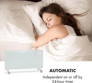 Klarstein Klarstein Bornholm Smart, grzejnik konwekcyjny, 2000 W, WiFi, wyświetlacz LED, czasomierz, IP24, biały ACO7-BornhomS-W - Ogrzewanie przenośne - miniaturka - grafika 4