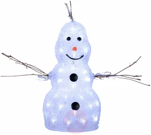 Best Season Mała zewnętrzna figura LED Crystal Snowman - Oświetlenie świąteczne - miniaturka - grafika 5