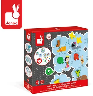 Janod Puzzle Uczę się alfabetu wersja angielska, - Klocki - miniaturka - grafika 4